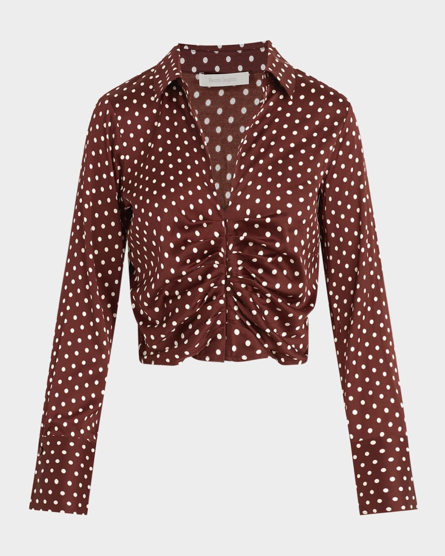 Favorite Daughter The Ruby Polka-Dot Blouse | Neiman Marcus