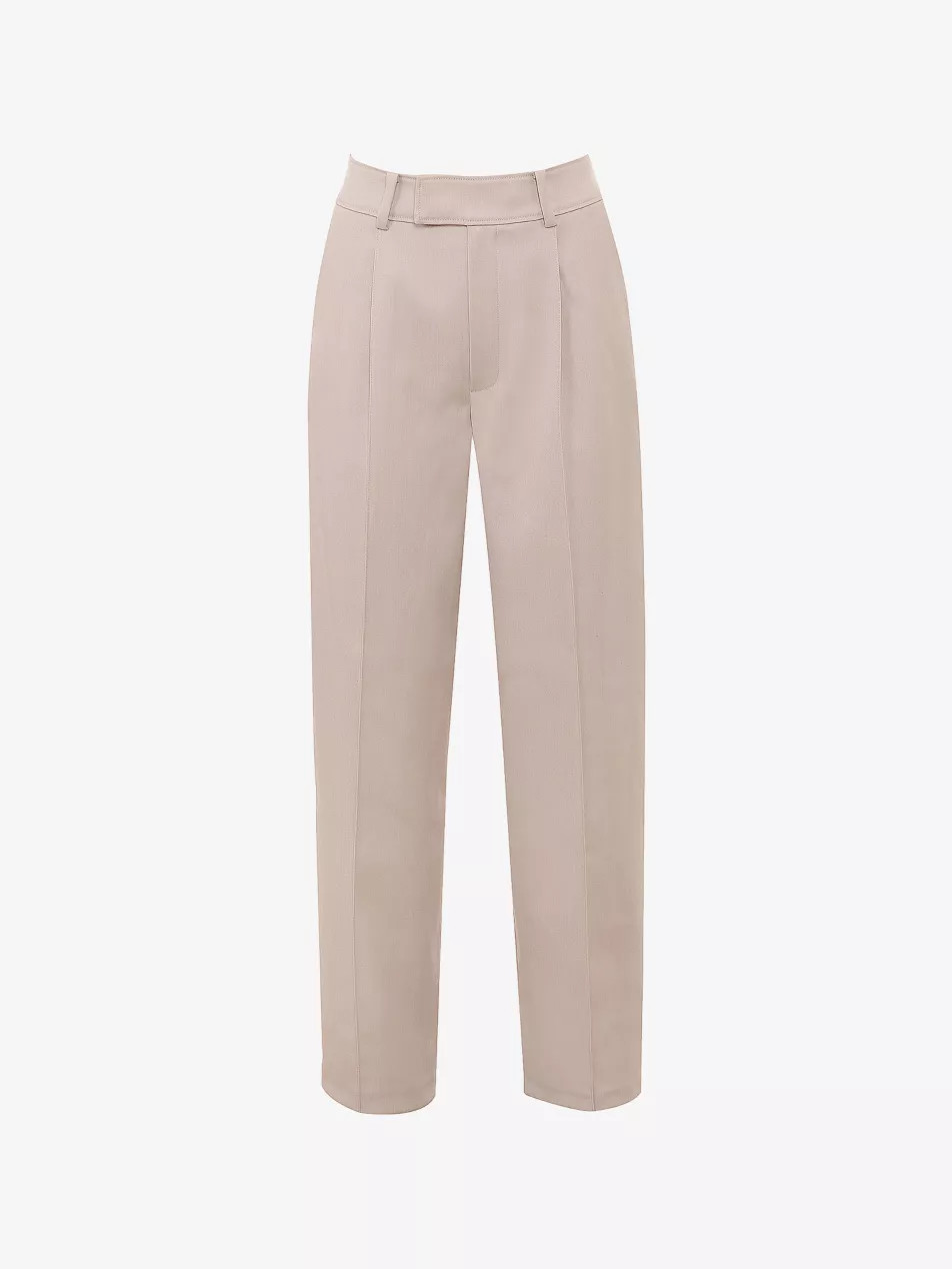 Hayden Wide-Leg Mid-Rise Striped Stretch-Woven Trousers | Selfridges