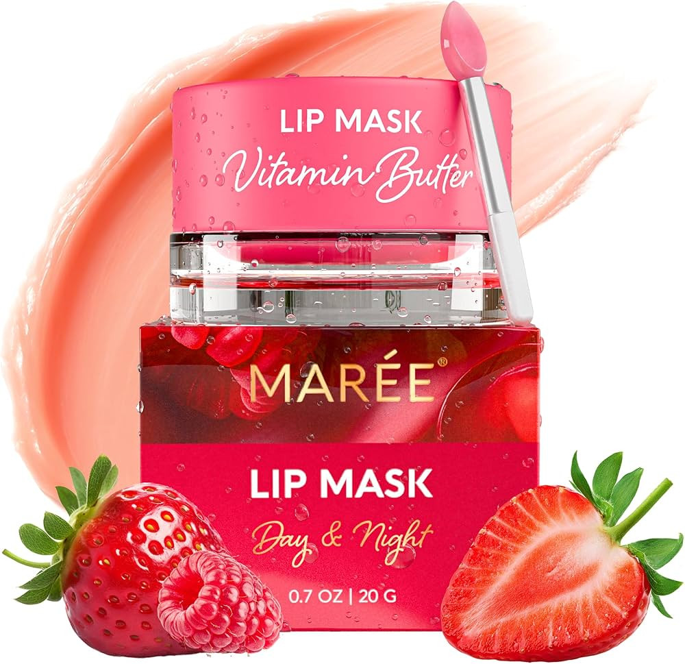 MAREE Lip Mask Overnight - Lip Moisturizer For Very Dry Lips - Hydrating Lip Butter Balm with Hya... | Amazon (US)