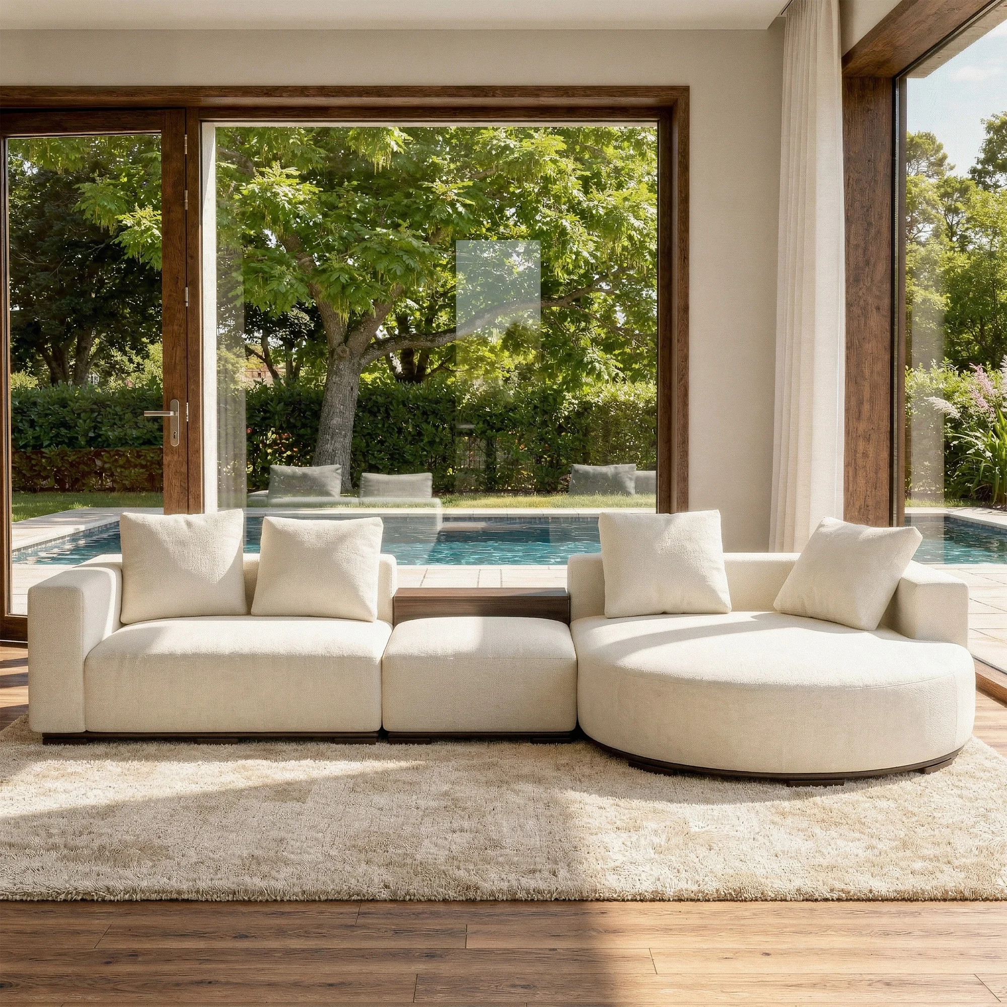 3-Piece Upholstered Modular Sectional Sofa, All Foam Vacuum Compressed No Assembly Required | Wayfair North America