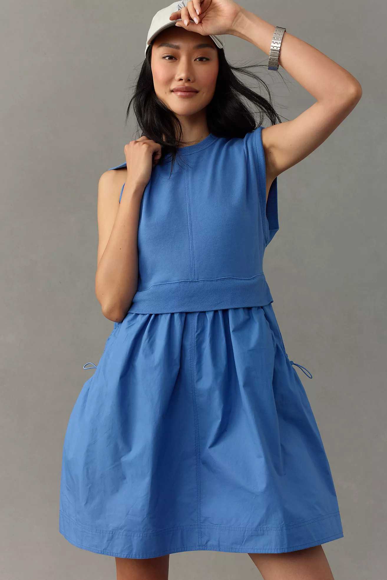 Daily Practice Gardenia Muscle Twofer Babydoll Mini Dress | Anthropologie (US)