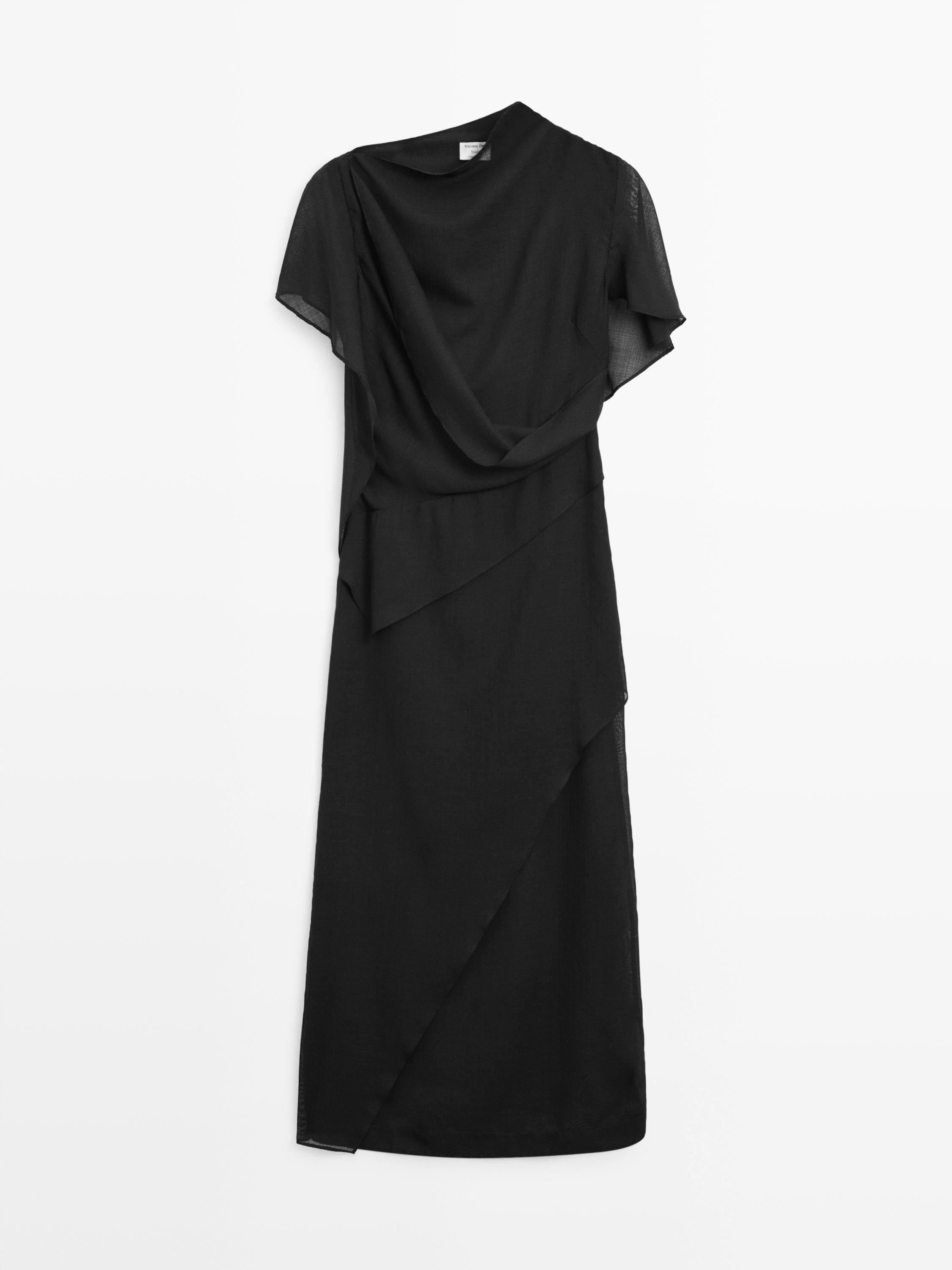 Midi dress with hood detail - STUDIO | Massimo Dutti US