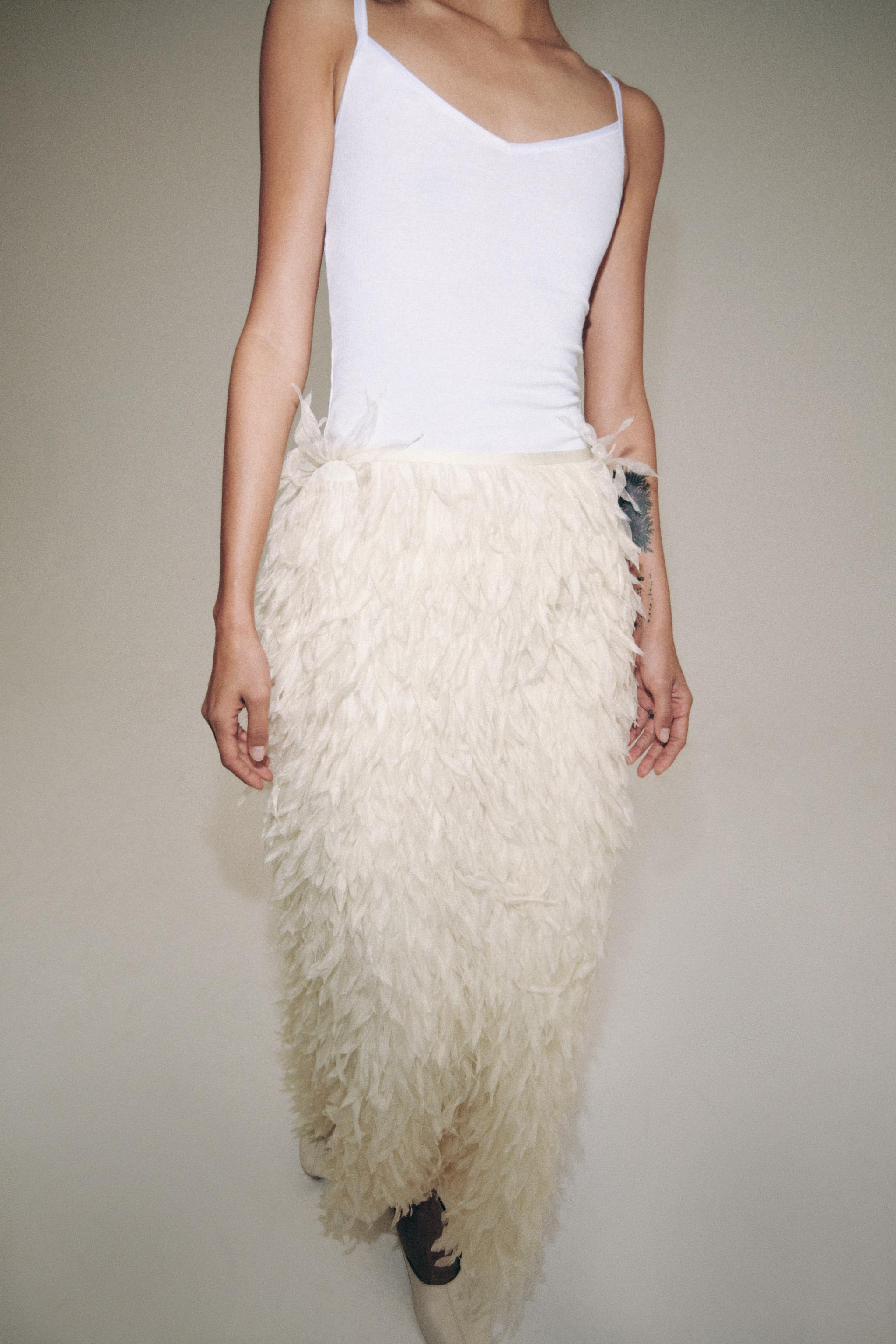 FEATHER SKIRT ZW COLLECTION LIMITED EDITION | Zara US