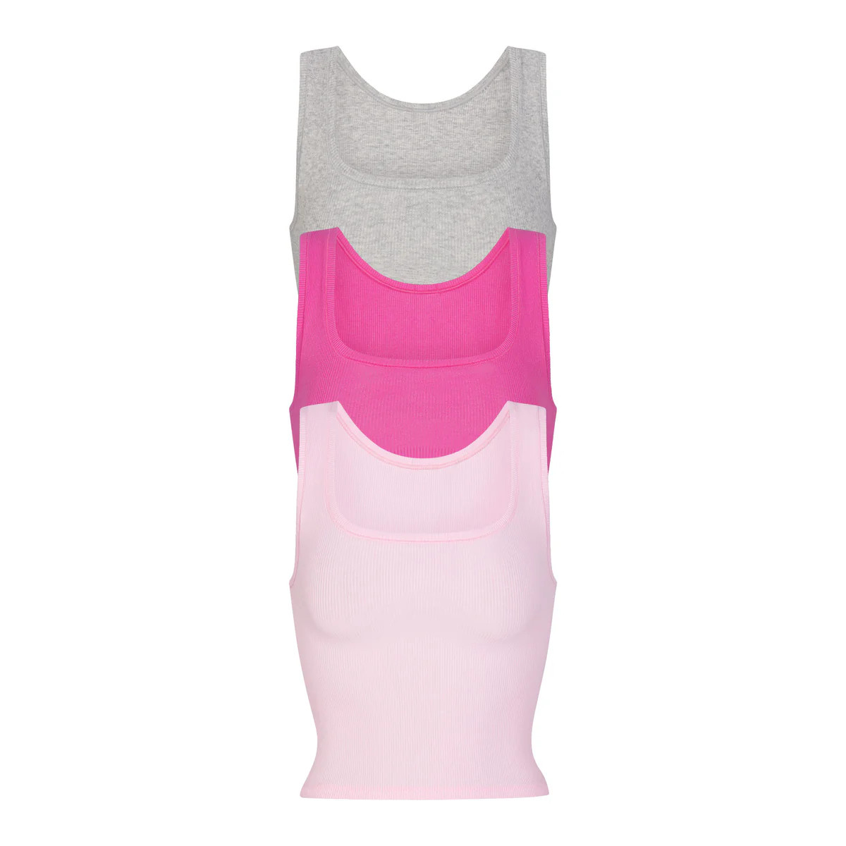 COTTON RIB TANK 3-PACK | HOT PINK MULTI | SKIMS (US)