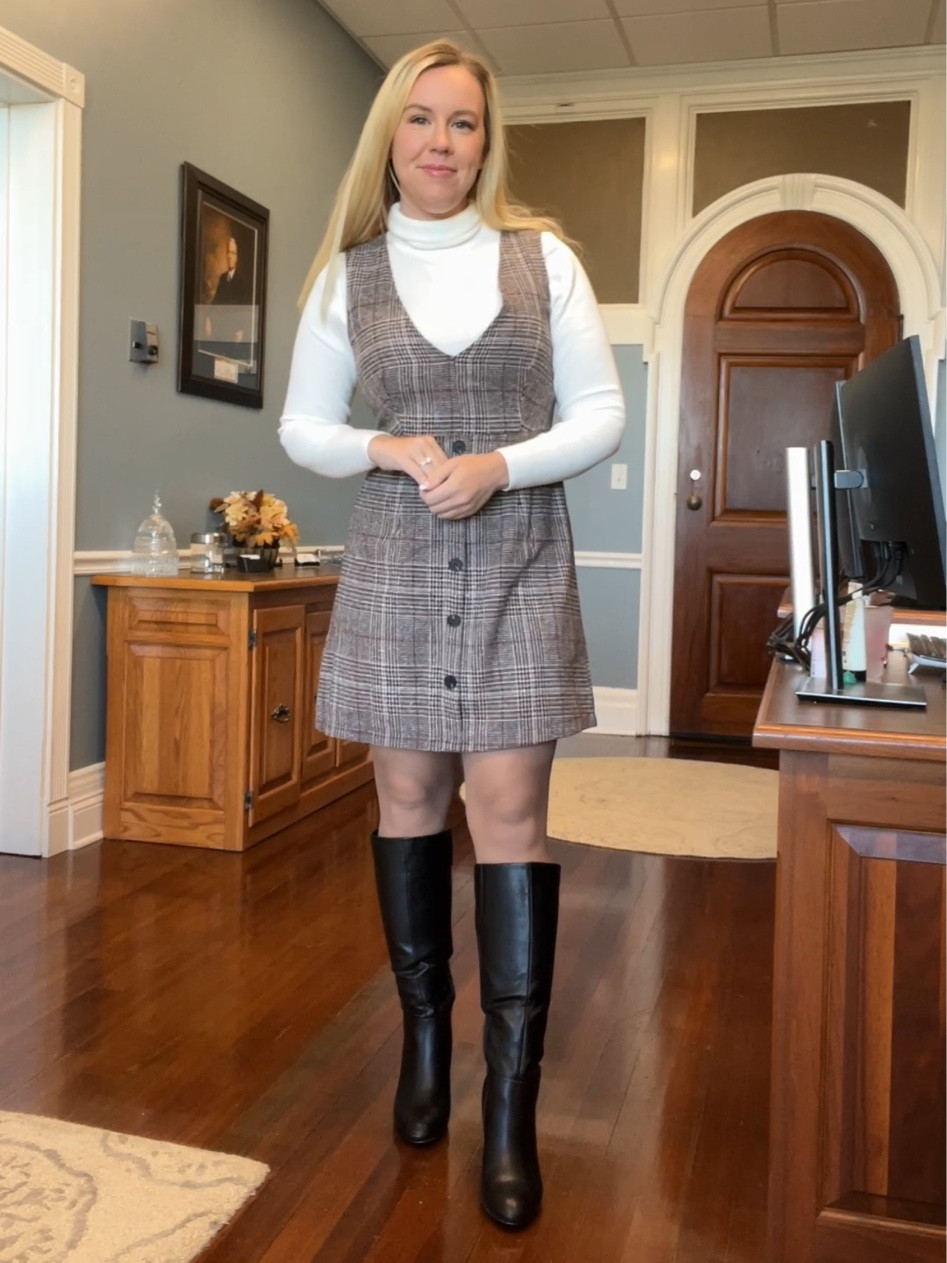 Loving this fall fit! The turtleneck and the dress are separate, I just layered them together! 

#LTKFindsUnder50 #LTKShoeCrush #LTKSeasonal