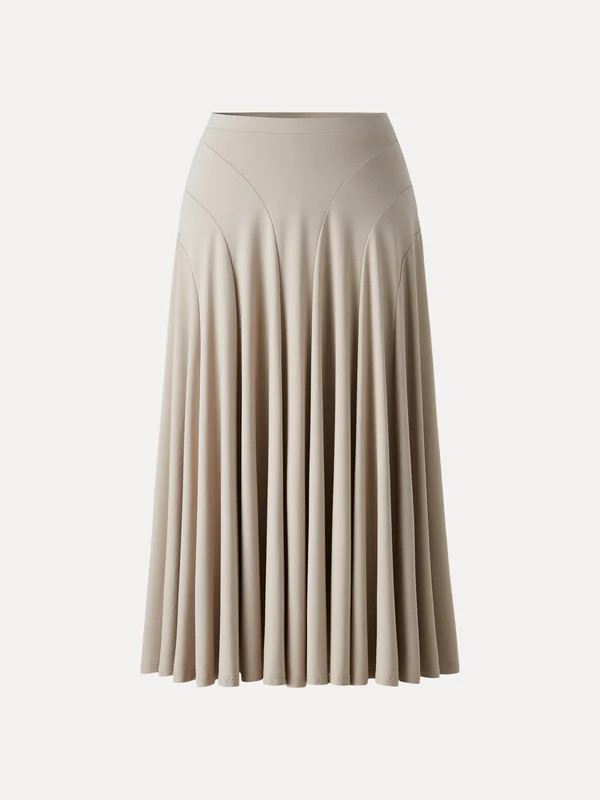 Flowy Drapey Mid Rise Midi Skirt | OGLmove