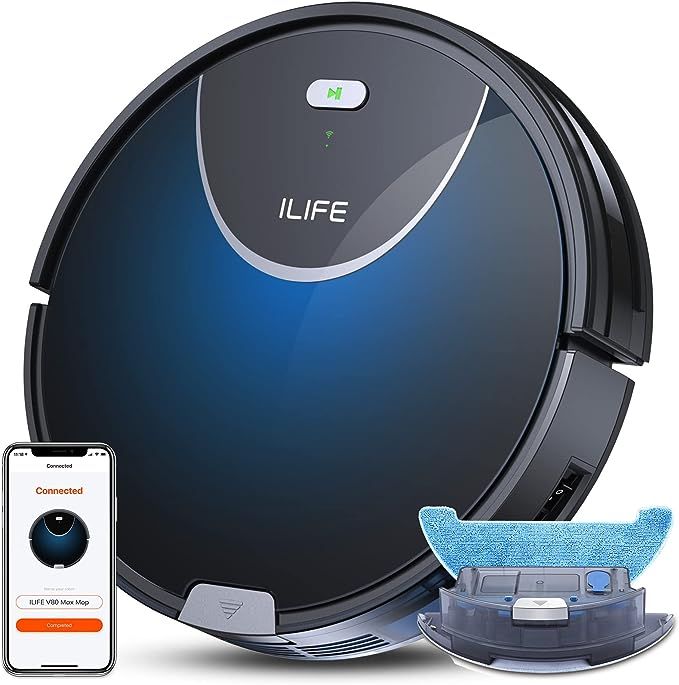 ILIFE V80 Max Mopping Robot Vacuum and Mop Combo - 2000Pa Suction Wi-Fi Automatic Vacuum Cleaner ... | Amazon (US)