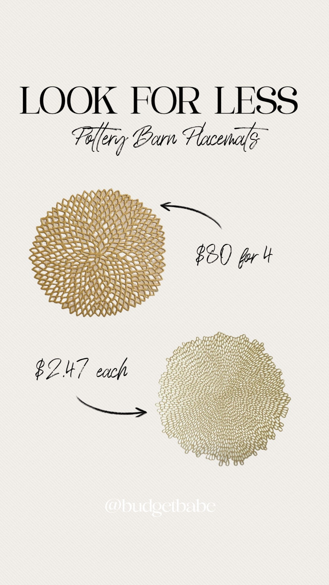 Pottery Barn placemat look for less at Walmart! I own and love the Walmart ones, I’ve had them a couple years now and they’re easy to wipe clean, fun for every day or special occasions. #lookforless #walmartfinds lookalike home decor

#LTKFindsUnder50 #LTKStyleTip #LTKHome