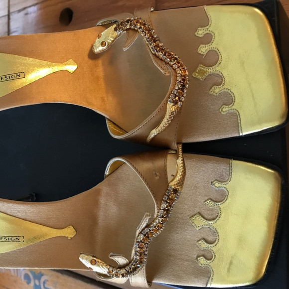 Giuseppe Zanotti gold snake heels | Poshmark