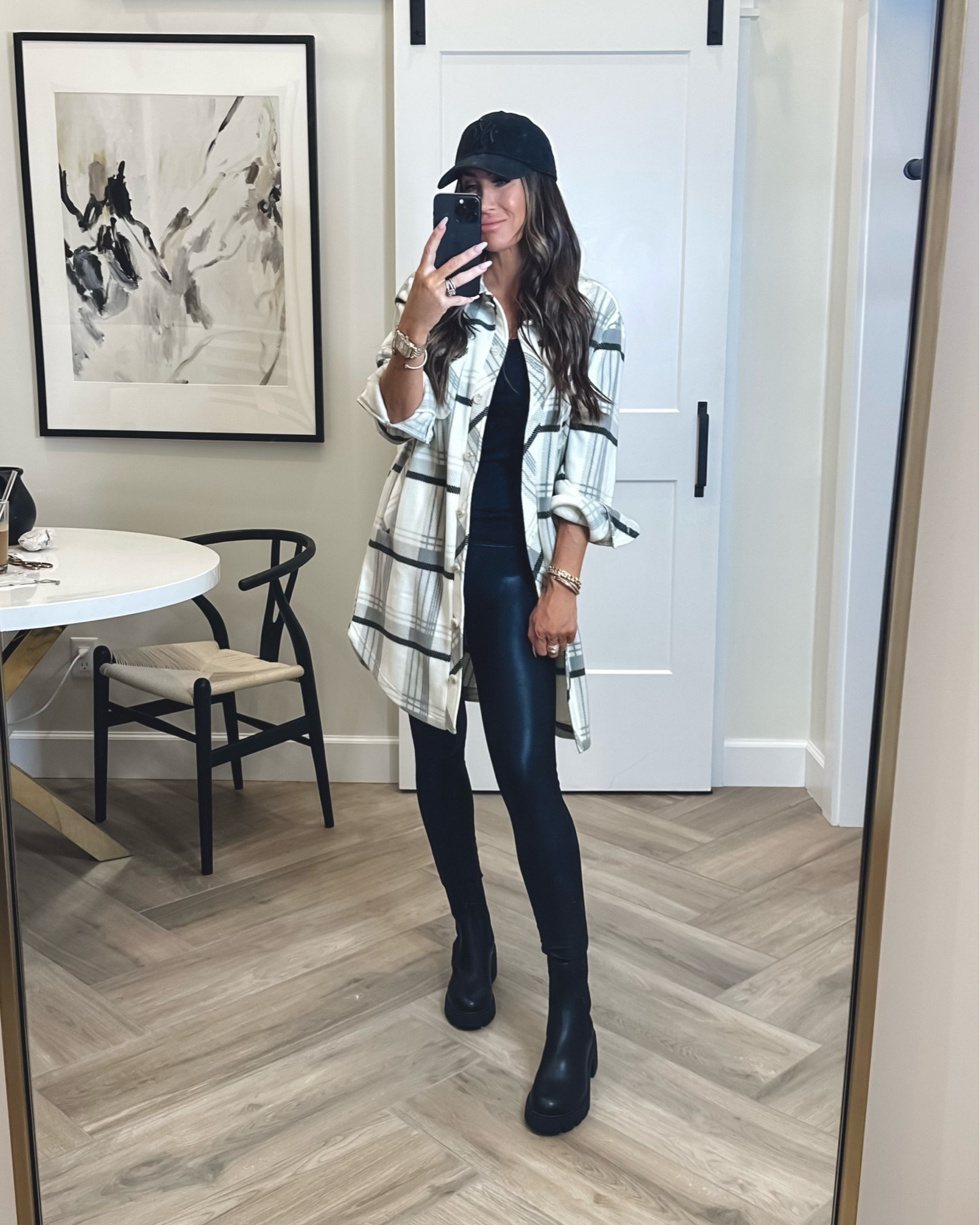 A fantastic longer length not too heavy super soft shacket runs tts sZ small
Tank sz small
Spanx sz small
Steve Madden boot tts
#ltkfind

#LTKsalealert #LTKstyletip #LTKxNSale