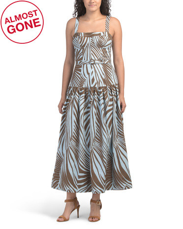 Linen Blend Lidia Bustier Drop Waist Dress | TJ Maxx