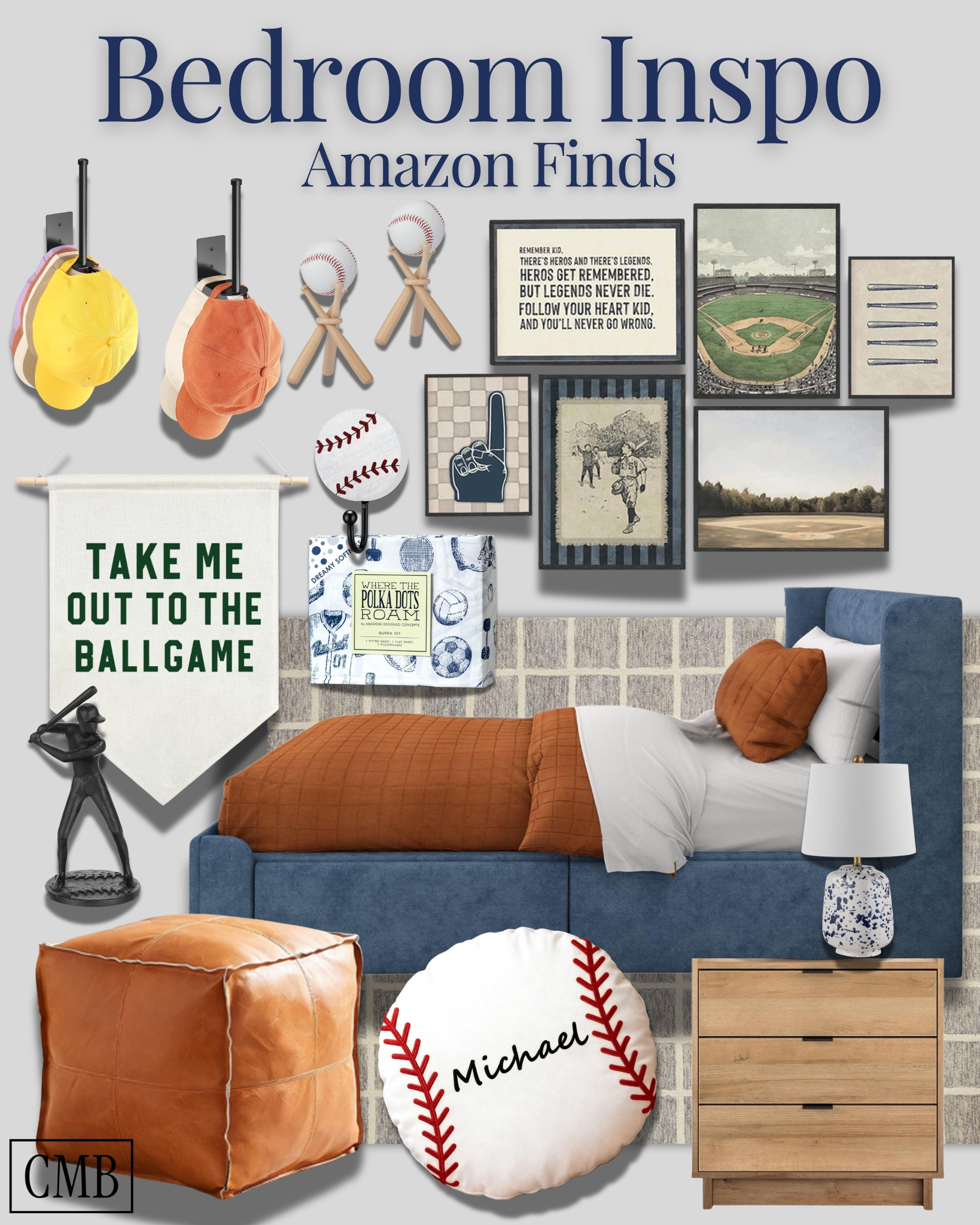 A home run for the baseball-loving kiddo in your life ⚾🤍
Vintage-inspired wall art, cozy bedding, and playful details that make their room feel personal, fun, and totally them. All Amazon finds — easy, affordable, and so cute for a sporty space!

#baseballbedroom #kidsroominspo #sportsthemedbedroom #amazonhomefinds #boysroomdecor #bedroominspiration #kidsdecorideas #baseballmom 

 #LTKSeasonal #LTKHome