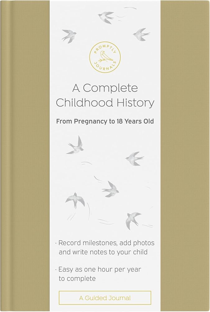 Promptly Journals, A Complete Childhood History: From Pregnancy to 18 Years Old (Sage Green, Line... | Amazon (US)