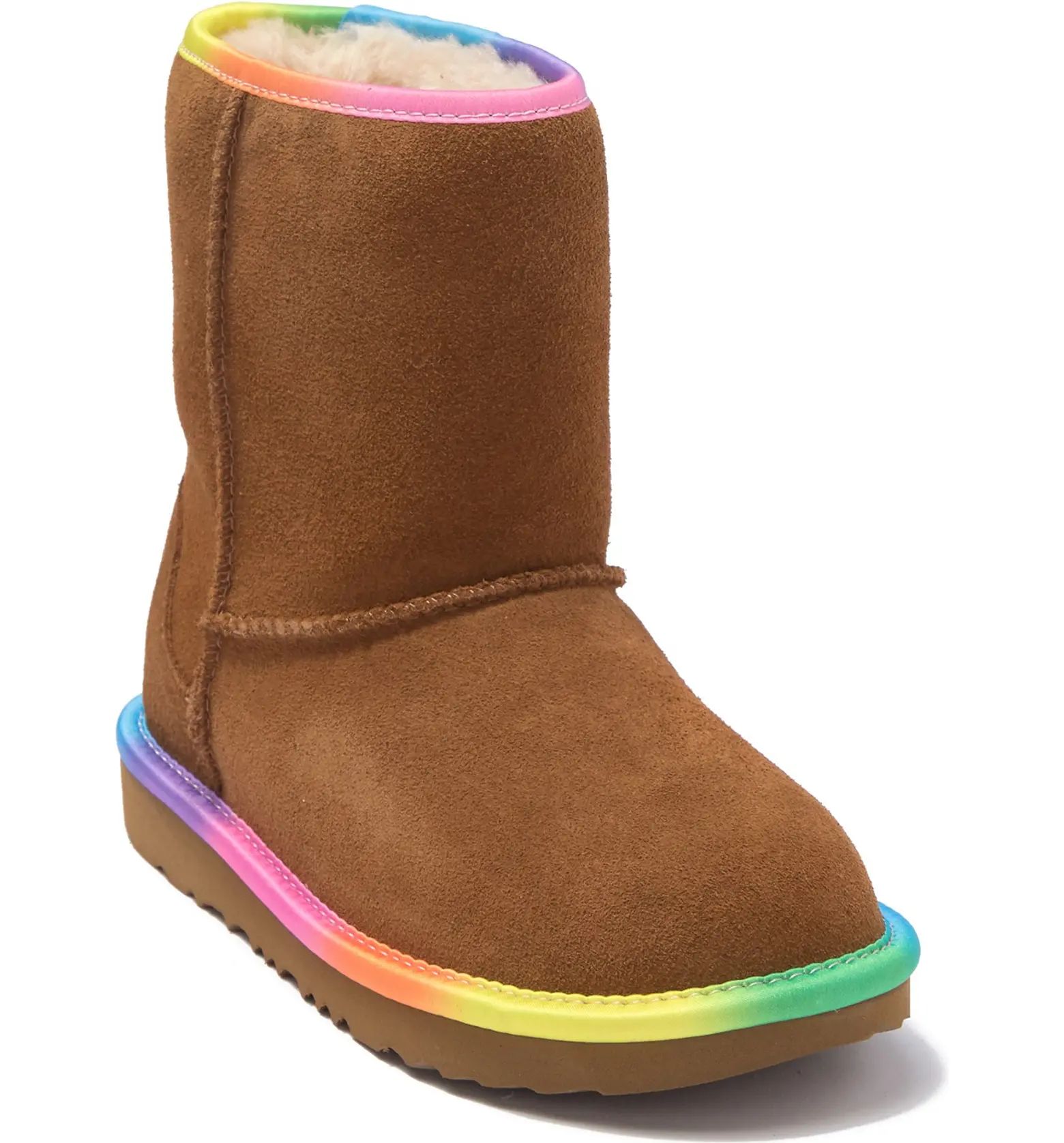 Kids' Rainbow Genuine Shearling Lined Boot | Nordstrom Rack