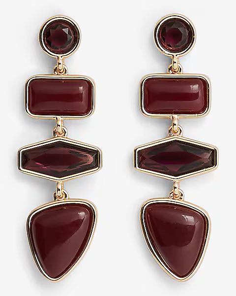 Stone Linear Drop Earrings | Express