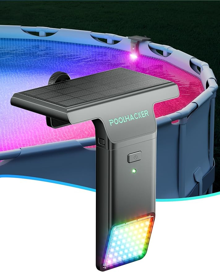 Solar Pool Lights Only for Metal Frame Above Ground Pool, 10-Color 4-Mode Light Sensing LED, Unde... | Amazon (US)
