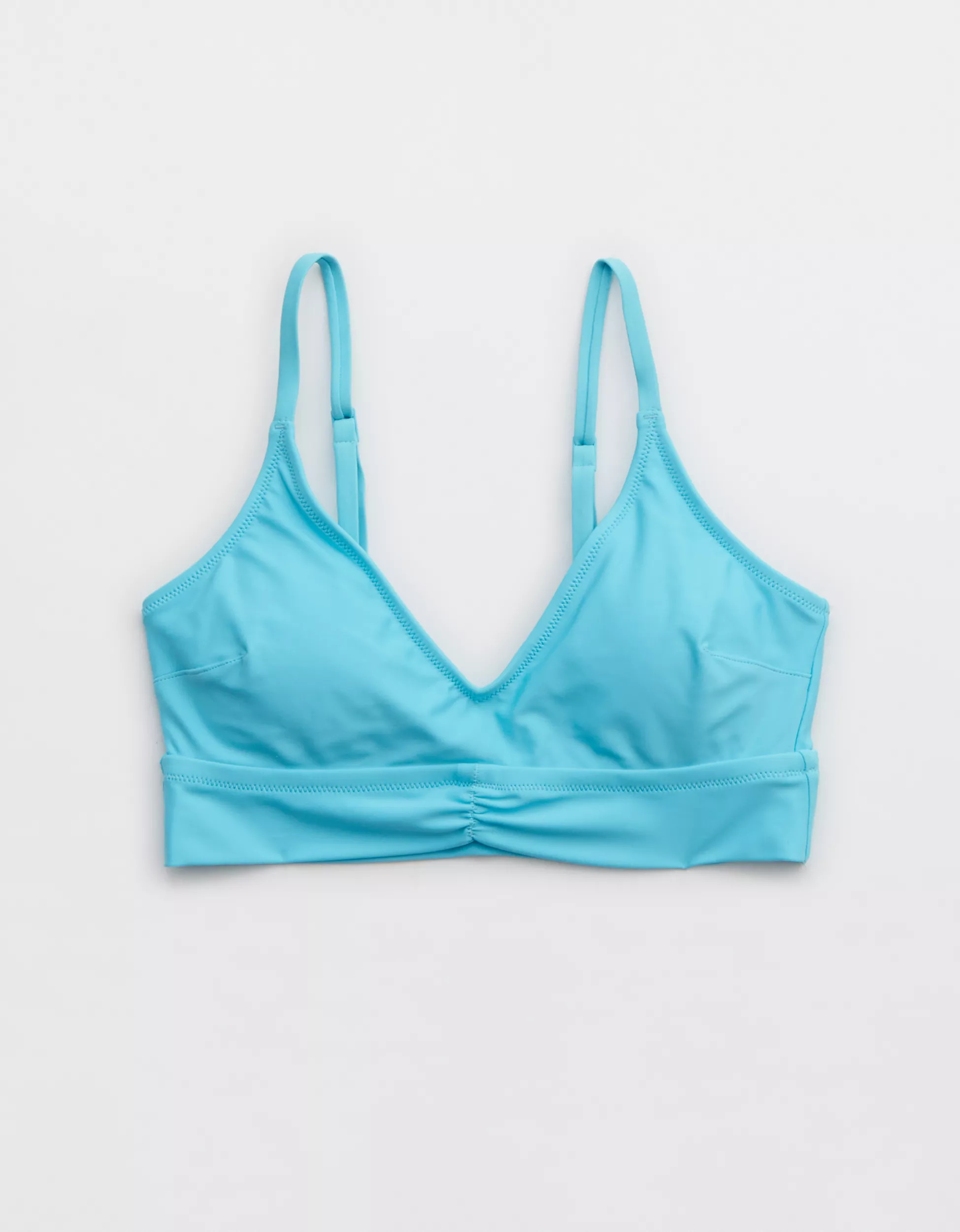 Aerie Ruched Longline Bikini Top | Aerie