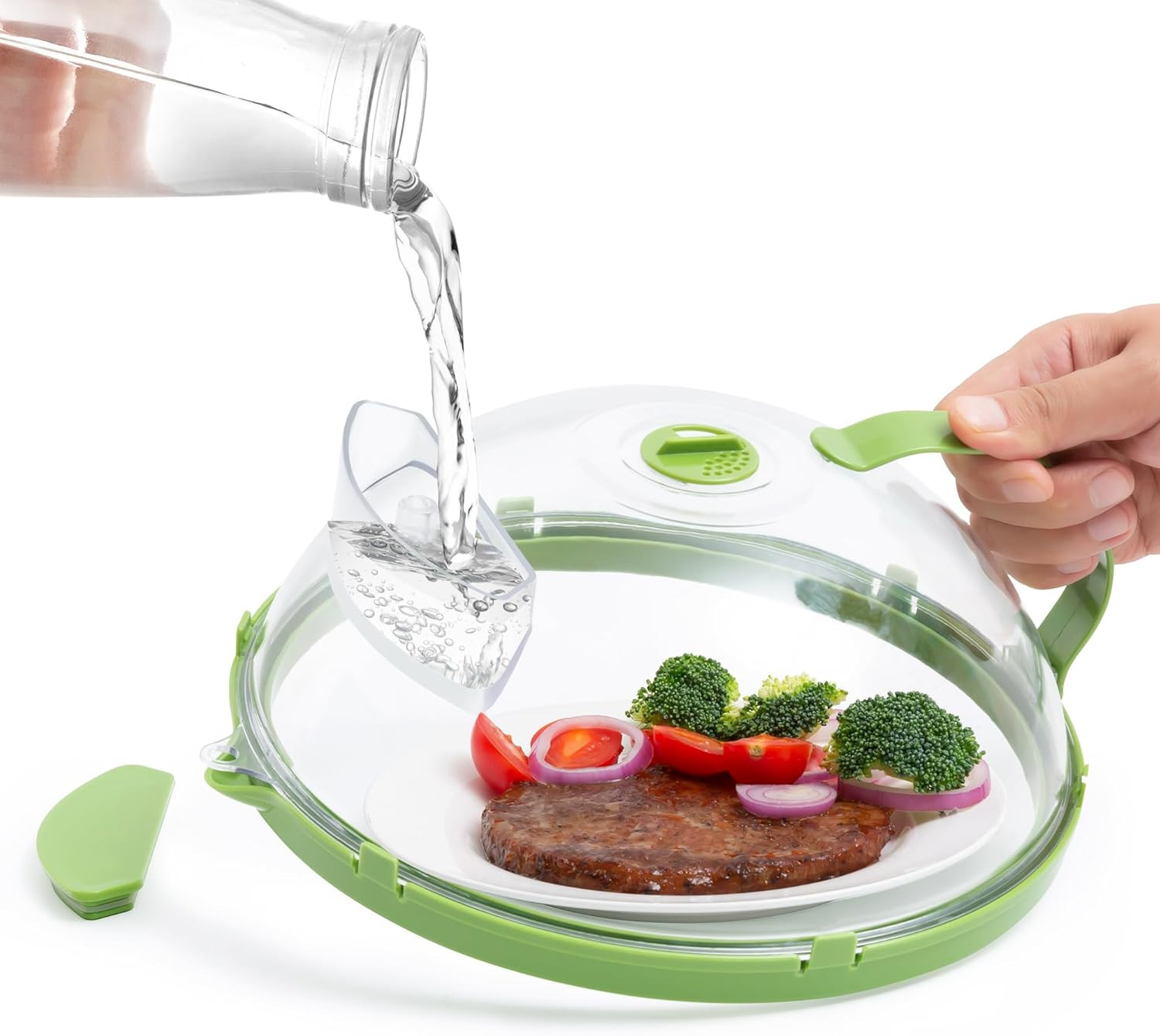 Microwave Cover for Food,10" Upgraded Transparent Microwave Splatter Cover with Heat-Resistant Ha... | Amazon (US)