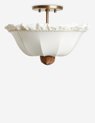 Helmi Flush Mount Light by Sarah Sherman Samuel, White, 14"Dia | Lulu and Georgia 