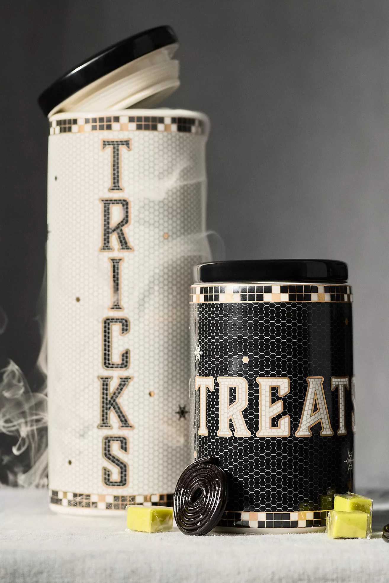 The Bistro Tile Stoneware Canister: Halloween Edition | Anthropologie (US)