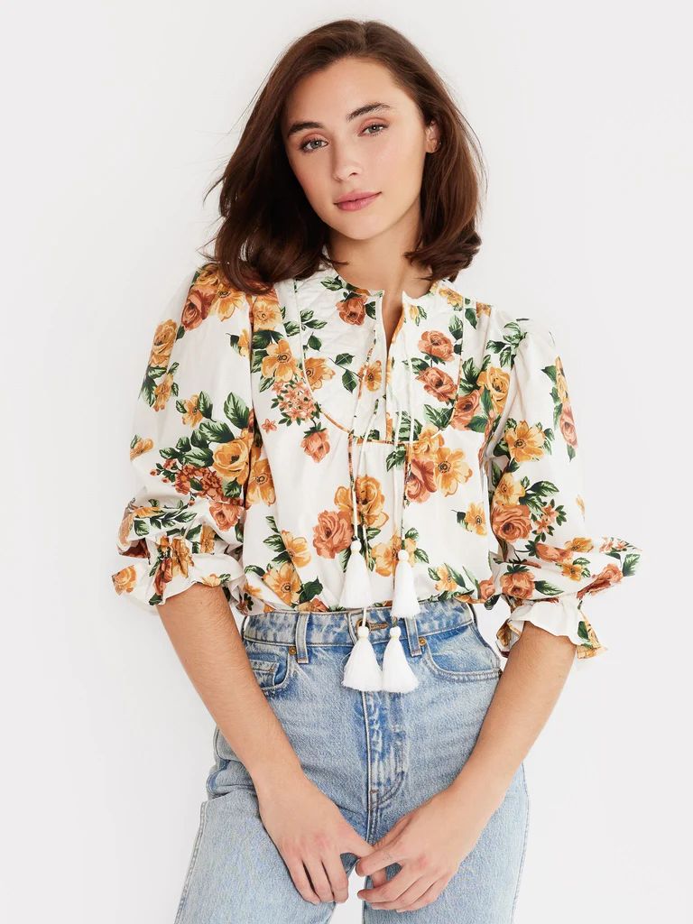 Shop Mille - Guilia Top in Antique Rose Floral | Mille