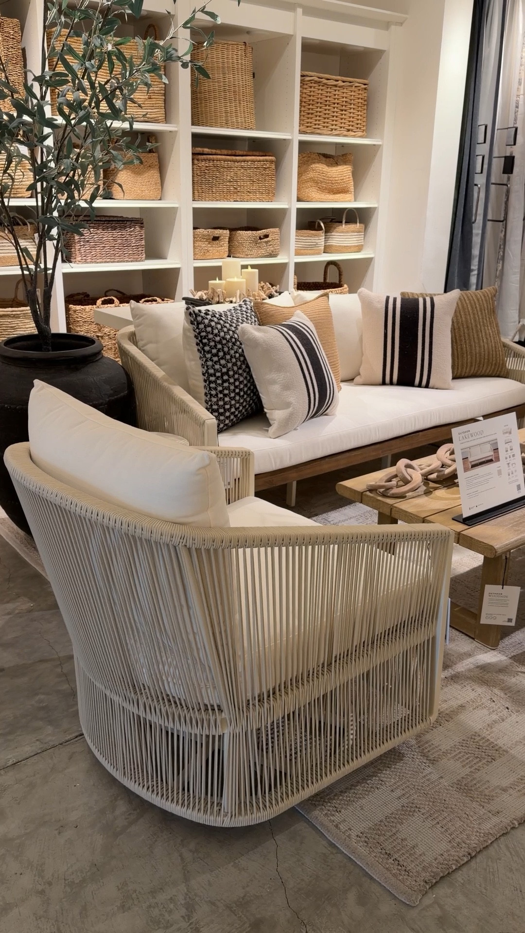 Outdoor living done beautifully! 🫶🏻 The Lakewood Rope Collection from Pottery Barn creates such an inviting patio setup. ✨ Featuring the Lakewood Rope Outdoor Sofa, Swivel Lounge Chair, and the new Lakewood Rope Swivel Outdoor Stool, this collection mixes braided rope, warm acacia wood, and an ivory steel frame for a look that feels relaxed yet refined. ☺️ A gorgeous way to design a comfortable outdoor lounge space for the season. Linked the full setup to shop! 🌿 #PotteryBarn #OutdoorInspo #PatioFurniture

#LTKHome #LTKSaleAlert #LTKSeasonal