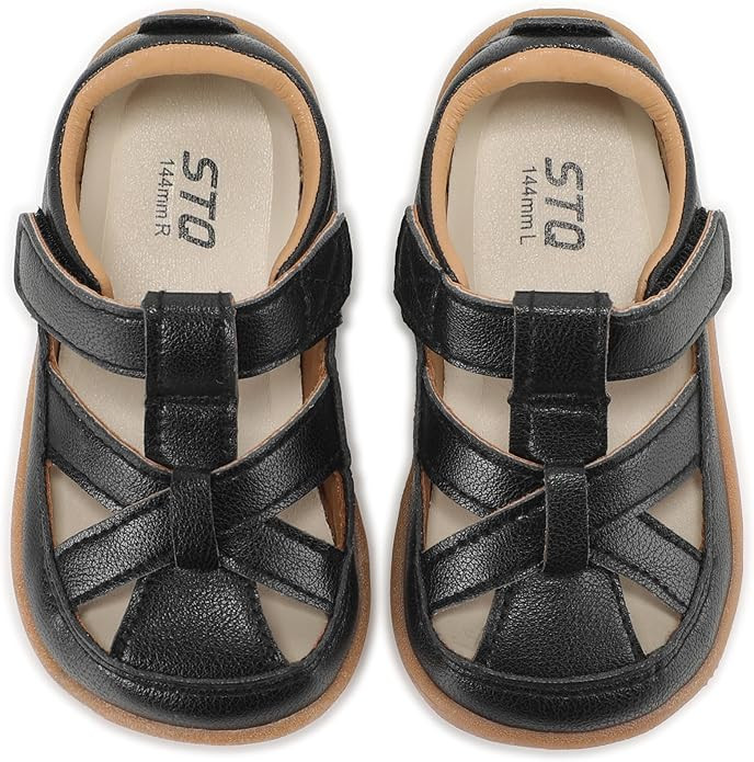 STQ Toddler Boy Girl Sandals Wide Toe Box Mary Jane Dress Shoes for Party School Uniform Summer F... | Amazon (US)