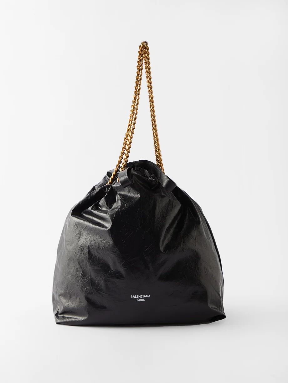 Crush M crinkled-leather drawstring tote bag | Matches (US)