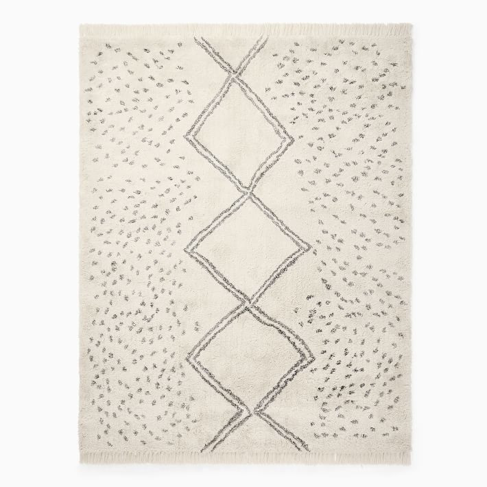Dot Diamond Low-Shed Shag Rug | West Elm (US)