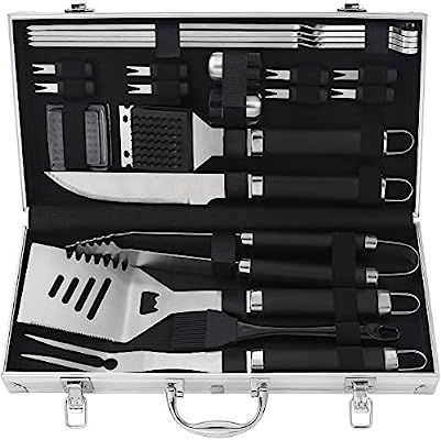 POLIGO 22pcs BBQ Accessories Stainless Steel BBQ Grill Tools Set for Christmas Birthday Gifts - P... | Amazon (US)