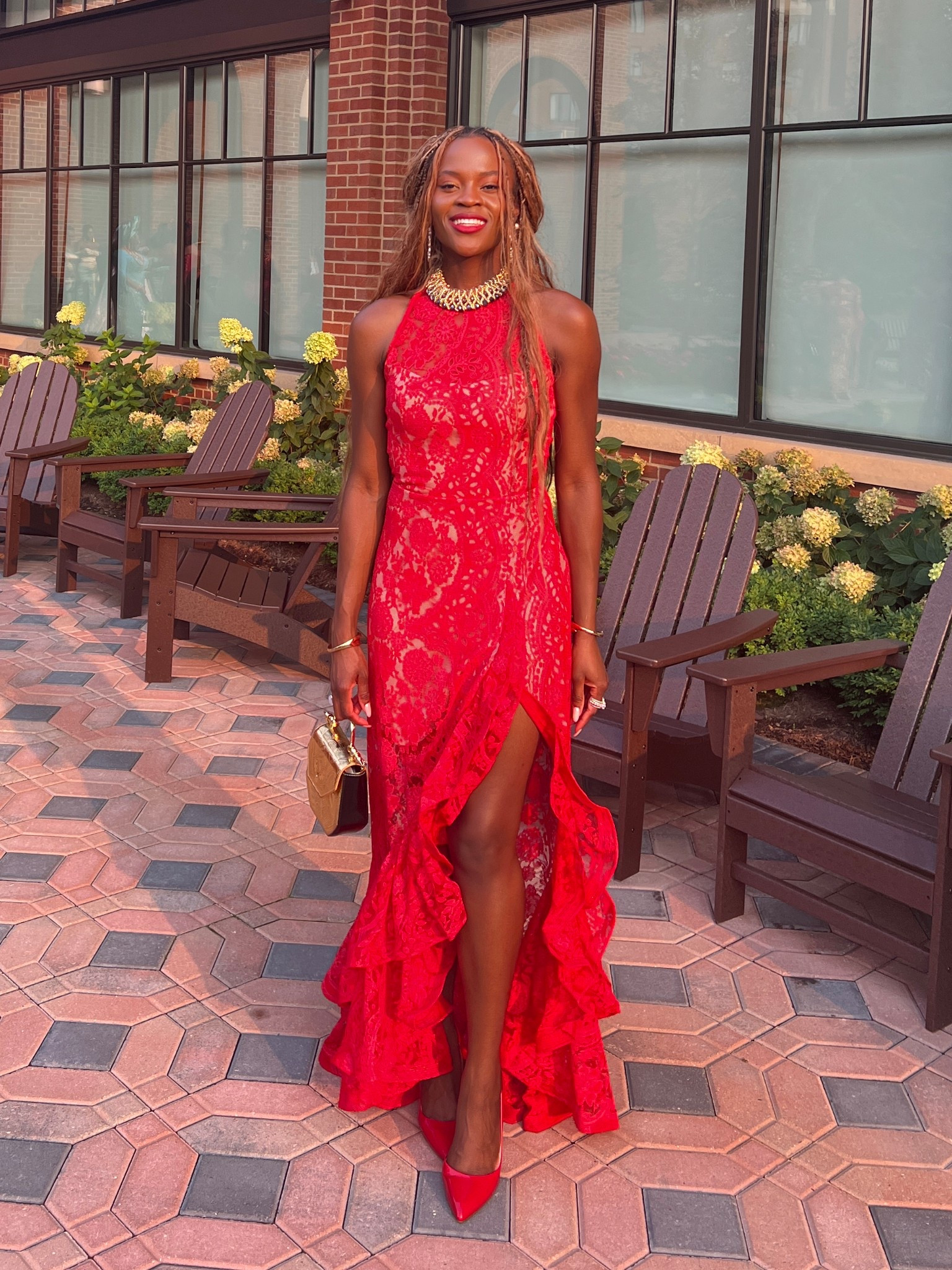 Lacy red dress prefer for a black tie event or wedding 

#LTKWedding #LTKStyleTip #LTKSeasonal