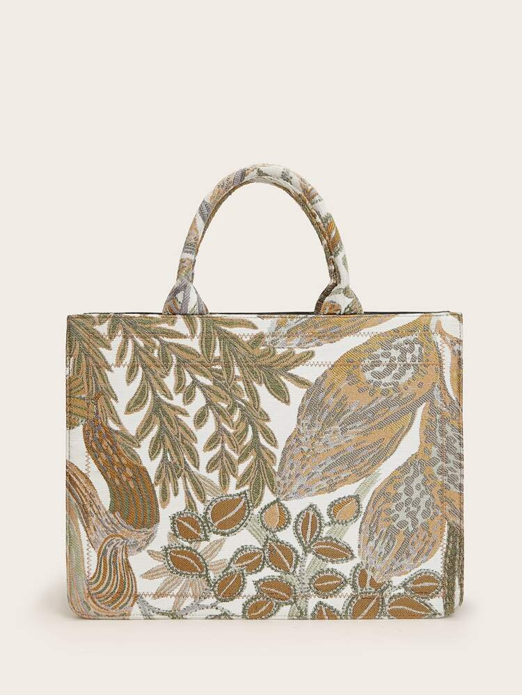 SHEIN VCAY Leaf Print Tote Bag
       
              
              $31.40        
    (1000+)
  ... | SHEIN