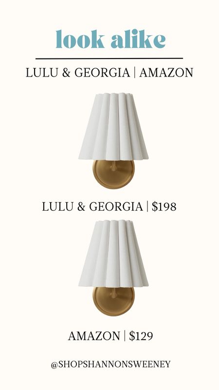 Look alike| Lulu and Georgia sconce for cheaper on Amazon! 

#LTKU #LTKsalealert #LTKhome