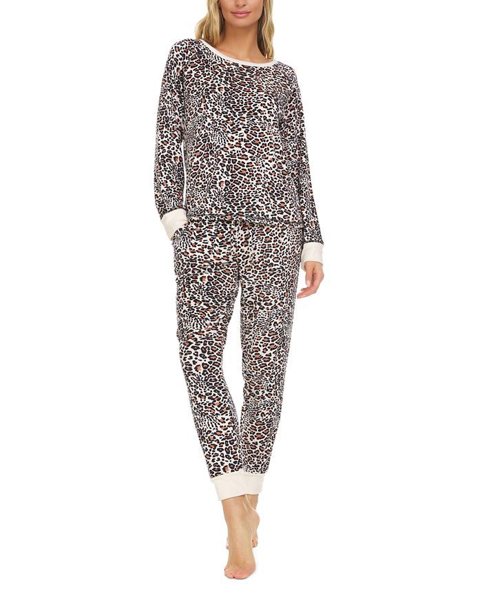 Flora by Flora Nikrooz Leslie Printed Velour Pajama Set & Reviews - All Pajamas, Robes & Loungewe... | Macys (US)