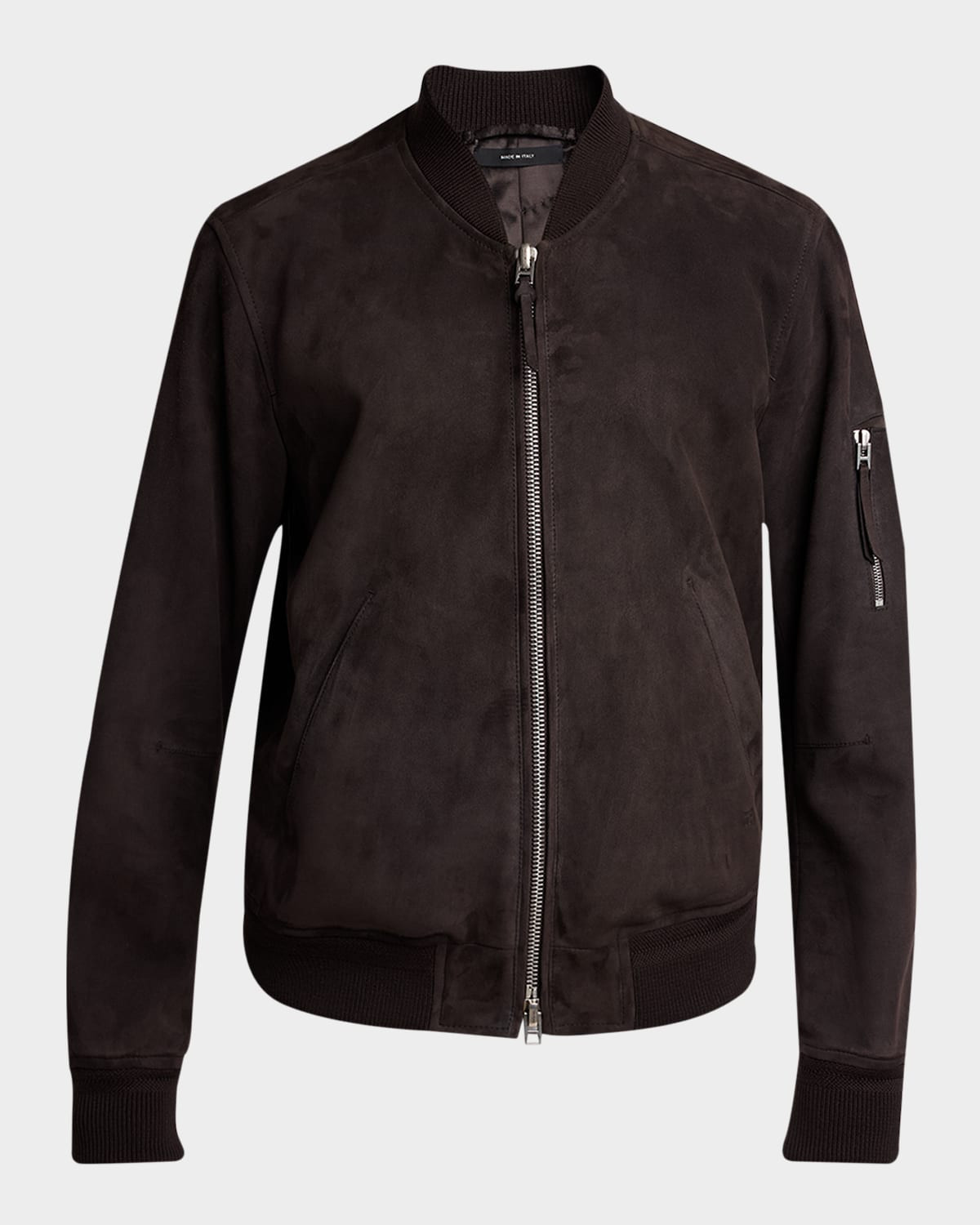 Men & apos;s Brushed Suede Bomber Jacket | Neiman Marcus