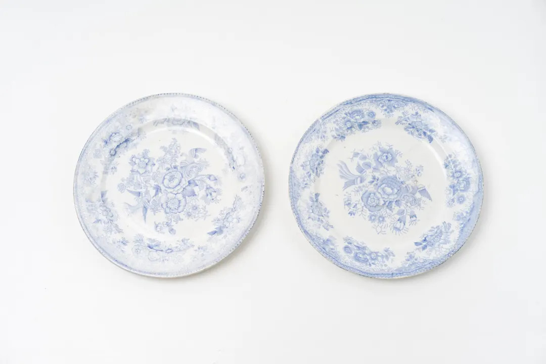 Antique Asiatic Pheasants Plates Set – Victorian Blue Transferware Dinnerware (26 cm) | Etsy (US)