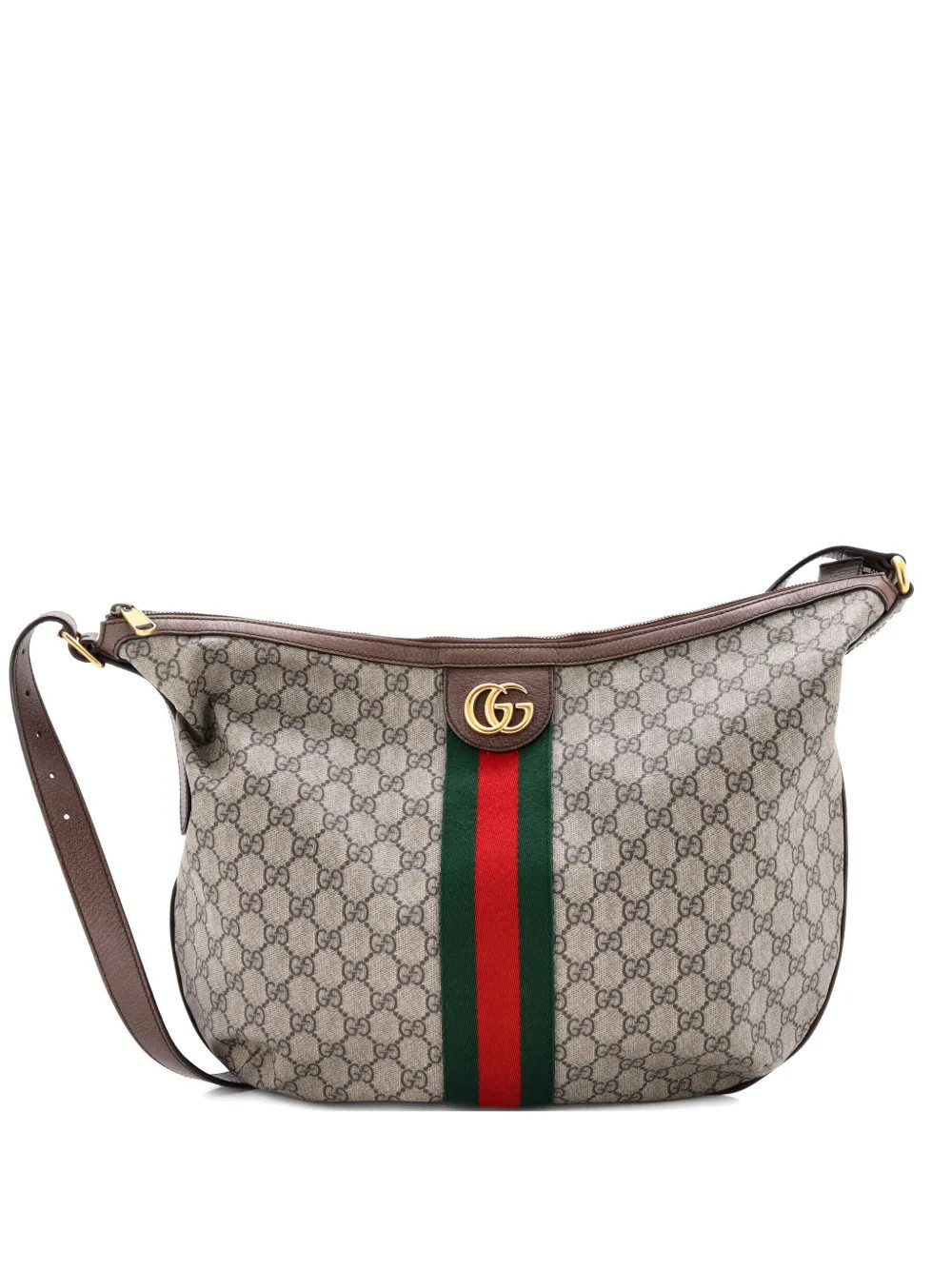 Gucci Pre-Owned Ophidia Half Moon GG Coated Canvas Large hobo bag - Neutrals | Farfetch Global