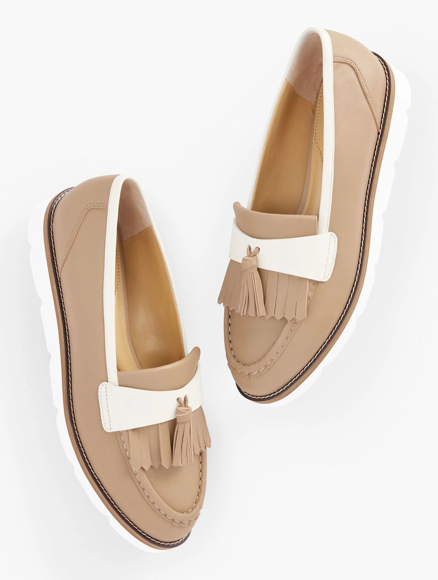 Liz Tassel Nappa Platform Loafers | Talbots