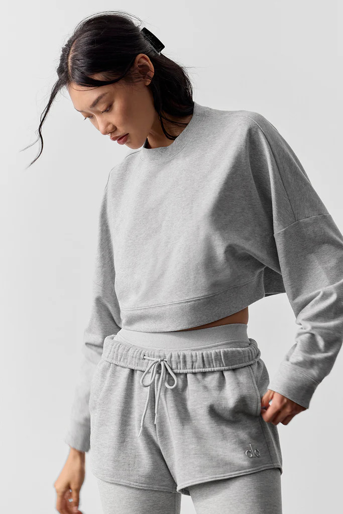 Cropped Sway Crew Neck Pullover | Alo Yoga (US)