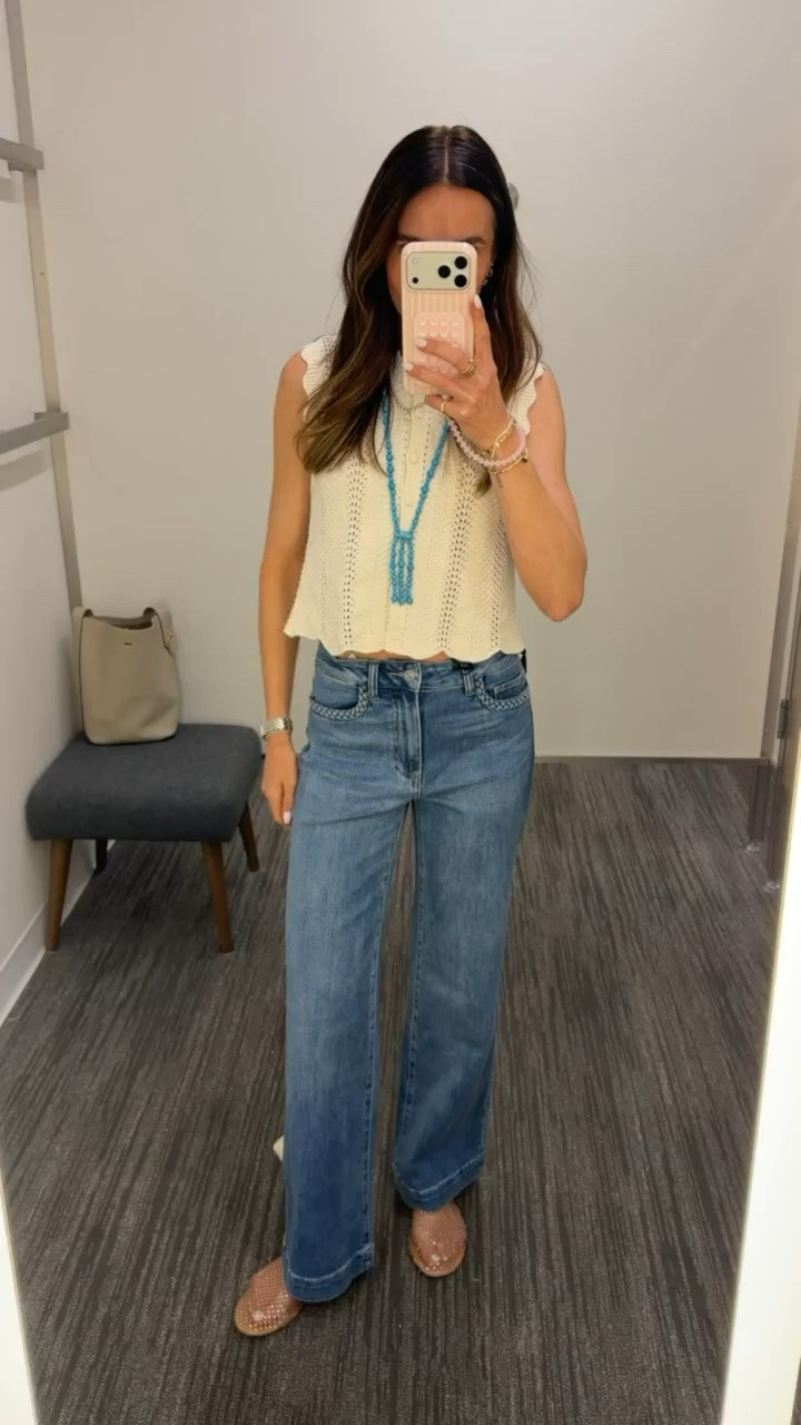 These high-rise straight-leg jeans are such a staple for everyday style, paired perfectly with a lightweight knit tank for effortless chic. Loving how the casual yet polished outfit transitions from errands to brunch while staying comfortable and trendy. Complete the look with neutral sandals for an easy, elevated vibe.

straight leg jeans, casual chic outfit, neutral tank top, everyday style, elevated basics, brunch outfit idea, lightweight knit top, neutral sandals, annabrstyle

#LTKootd #LTKSeasonal #LTKOver40
