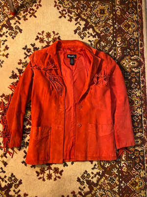 Vintage 90s Leather Suede Fringe Western Blazer   | eBay | eBay US