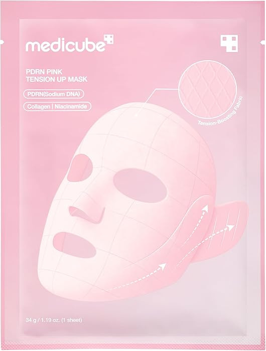 medicube PDRN Pink Tension Up Mask | 3-Step V-line Mask for Contoured-Looking Chin & Jawline | Fu... | Amazon (US)