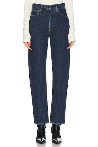 90's Pinch Waist High Rise Straight Jeans | FWRD 