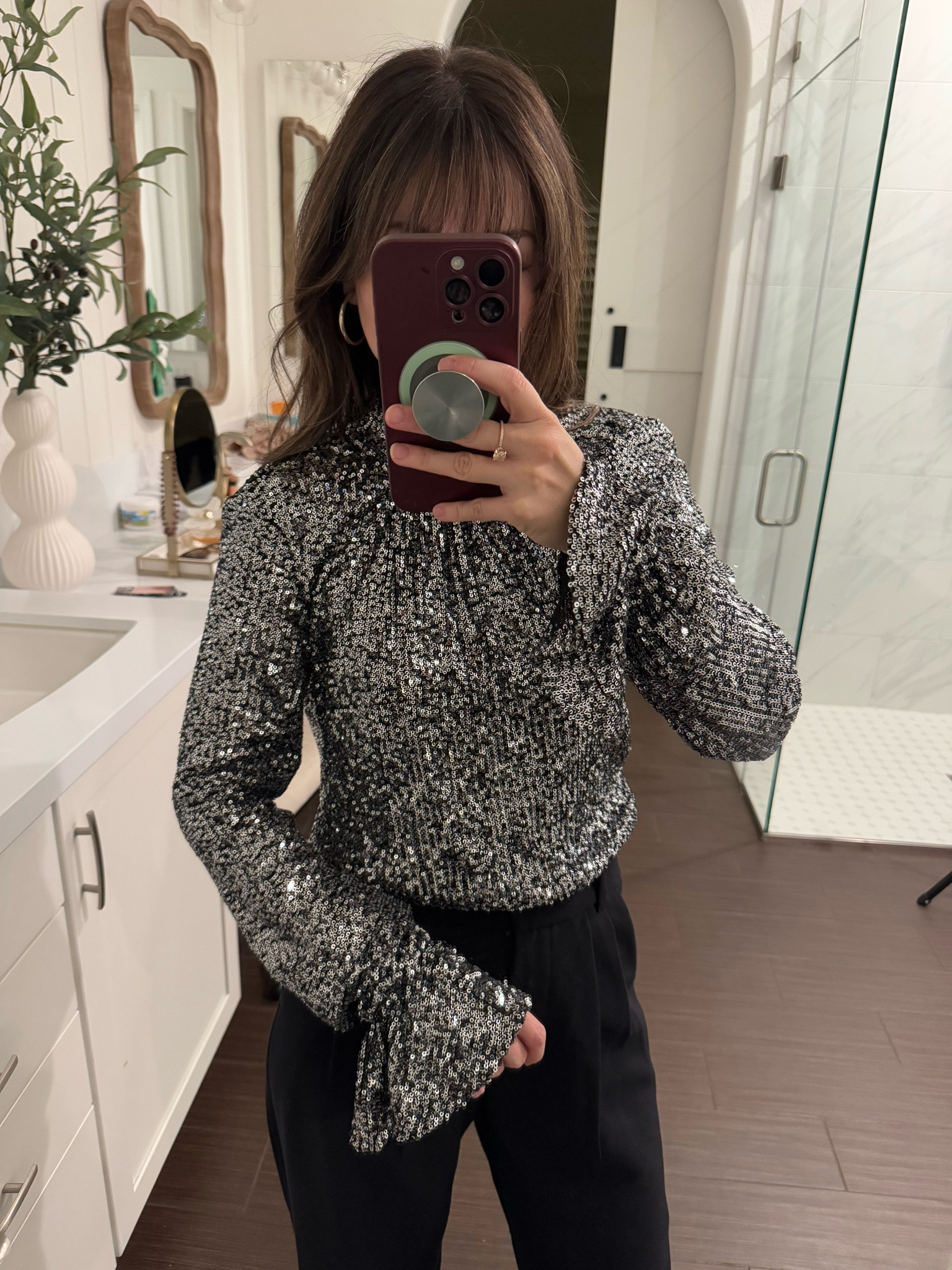Sequin top xsmall
Pants 