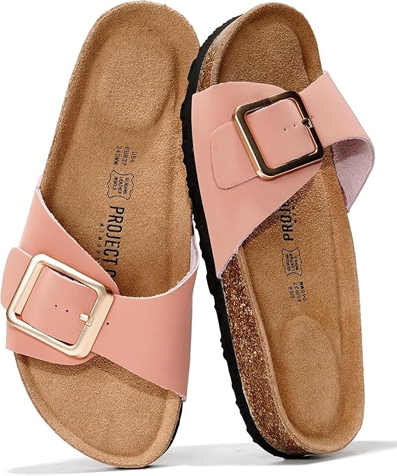 Project Cloud Genuine Leather Sandals Women Dressy Summer Beach Essentials - Flip Flops & Slides ... | Amazon (US)