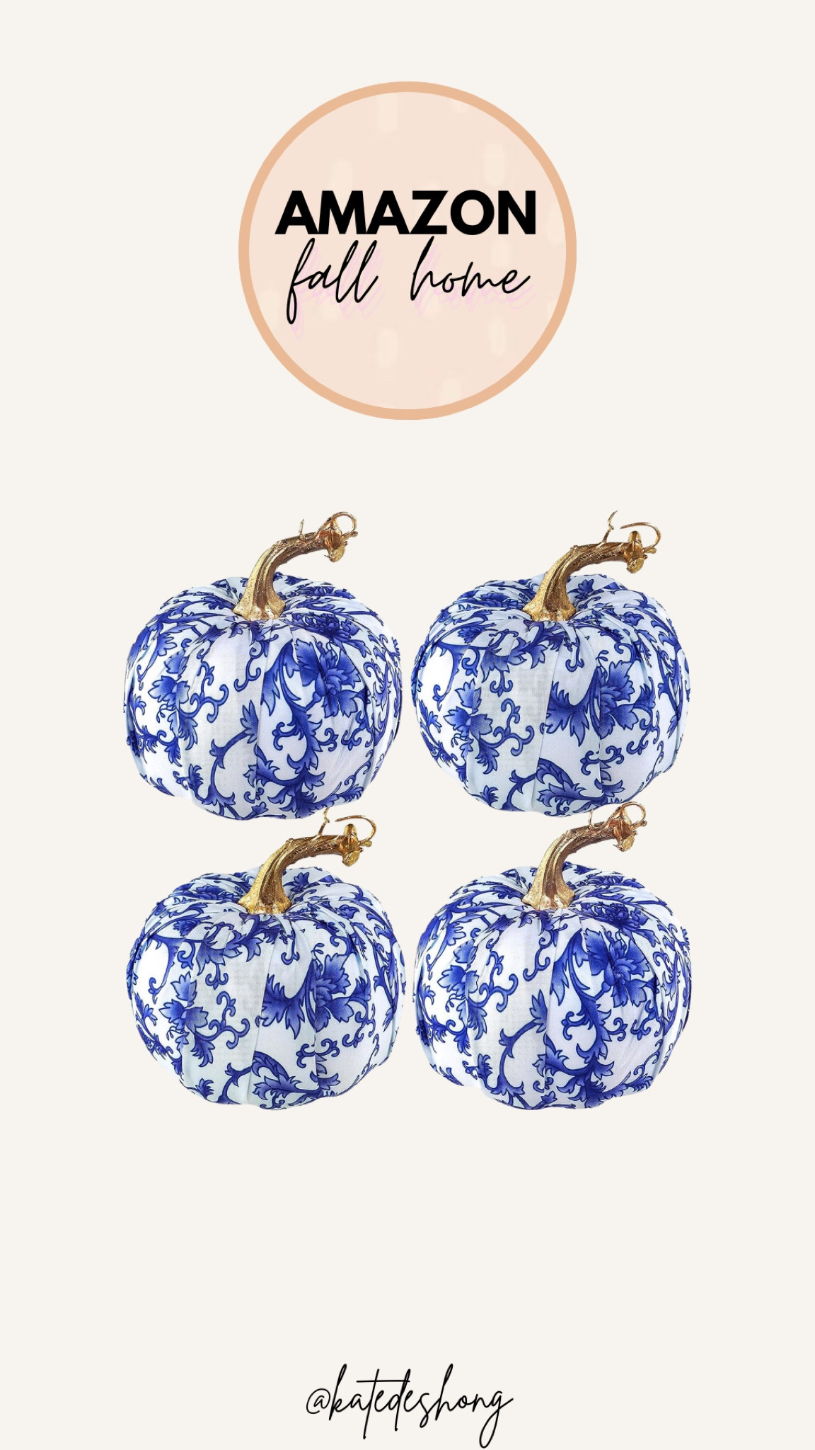 Amazon fall find , blue & white pumpkins 

#LTKFind #LTKSeasonal #LTKunder50