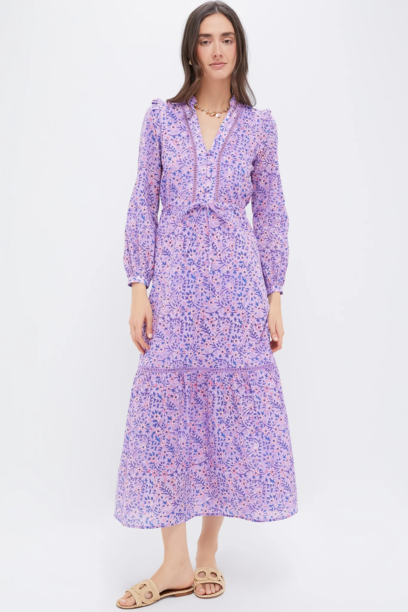 Violet Wildflower Organic Frances 4 V Dress | Tuckernuck (US)