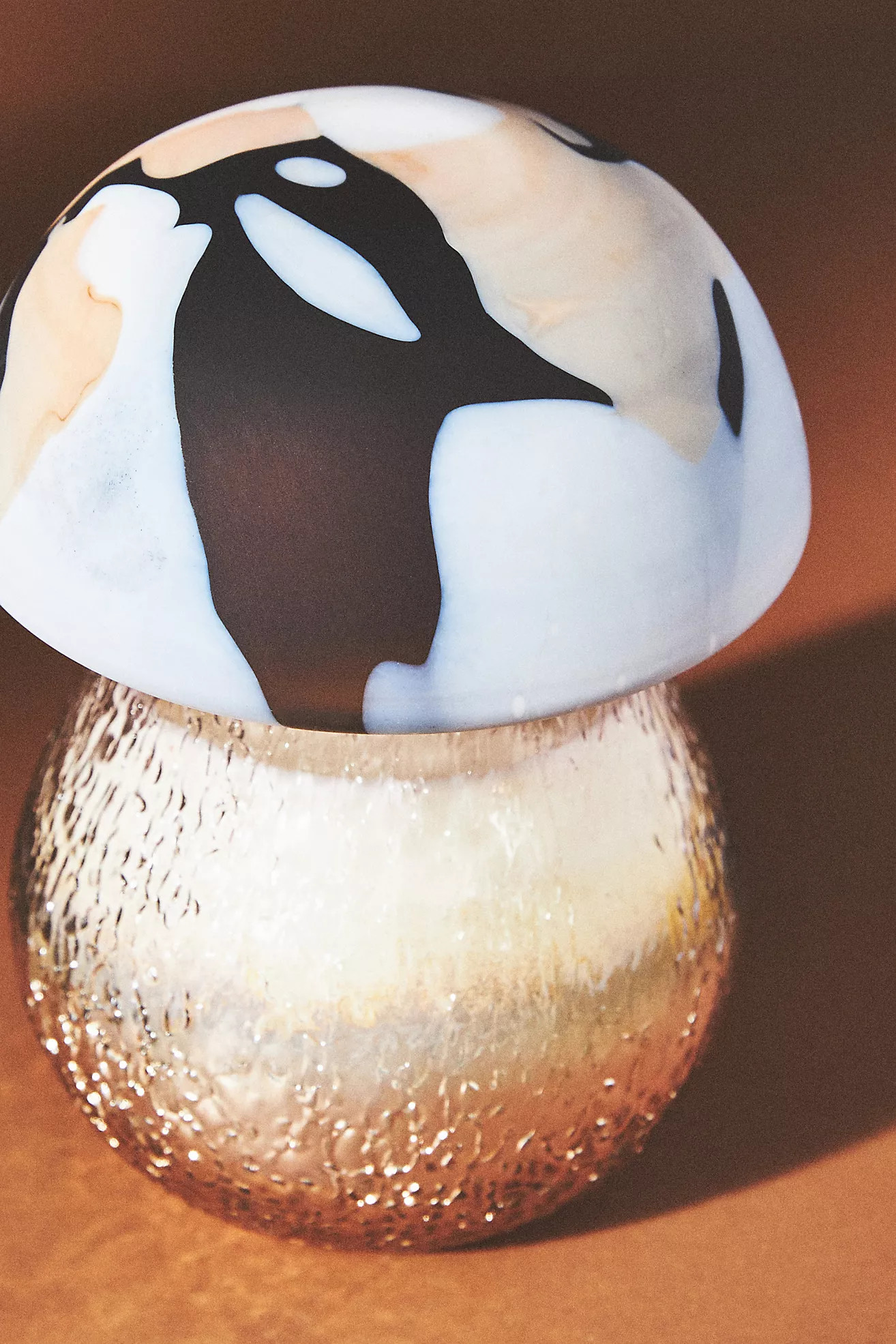 Cheena Harvest Eucalyptus & Cedar Fresh Woody Glass Mushroom Candle | Anthropologie (US)