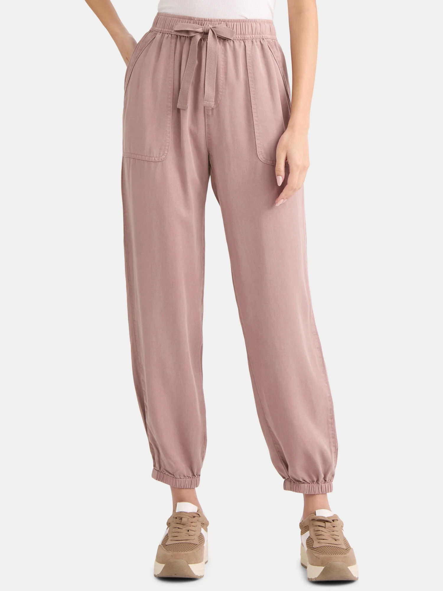 Time and Tru Women's High Rise Parachute Jogger, 28" Inseam, Sizes XS-XXXL | Walmart (US)