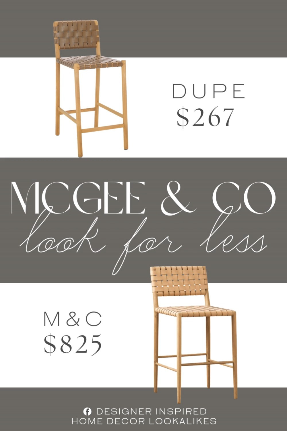 Inspired by McGee & Co Counter Stool. Kitchen Island Seating. Modern Farmhouse Counter Stool. Natural Wood Counter Stool. Handwoven Leather Stool. Rustic Modern Counter Stool. Affordable Counter Stool.   

Home more affordable option find copy cat similar look for less budget friendly affordable cheap cheaper beautiful pretty. Clearance sale coupon code discount code promo code luxury lookalike look a like Inspo inspiration inspired by idea ideas Love like these? I share multiple every day in my FB group.
#mcgeeandcoinspired #couterstool #kitchenstool #kitchenseating #kitchendecor #kitcheninspo #wovenstool #wickerstool #furniturefinds 

 #LTKHome